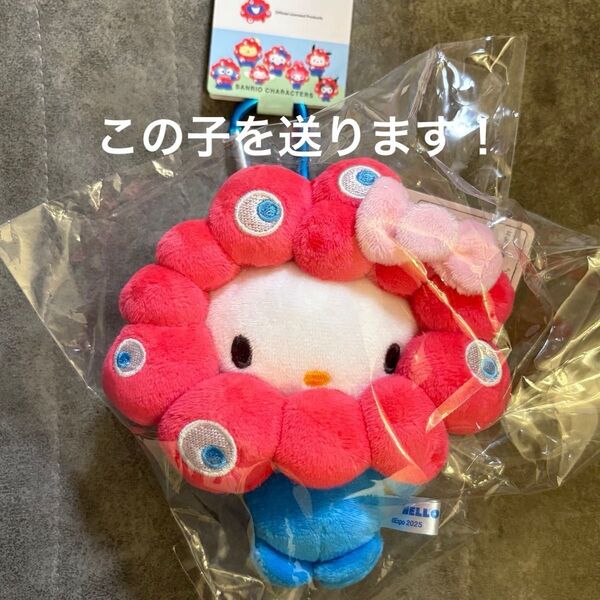 大阪 関西万博 ミャクミャク なりきり キティ 会場限定 カラビナ付き マスコット ぬいぐるみ EXPO2025 キーホルダー