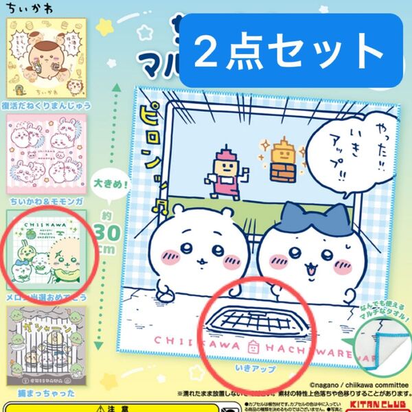 ちいかわ マルチタオル2 いきアップ メロン当選おめでとう セット ハンドタオル ガチャ ハチワレ うさぎ ラッコ タオルハンカチ
