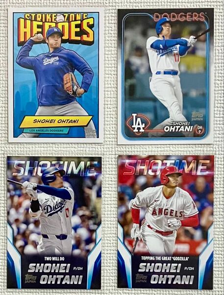 大谷翔平 トレーディングカード 4枚セット Topps