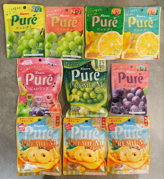 Kanro PUREグミ 詰め合わせ 10個 まとめ売り