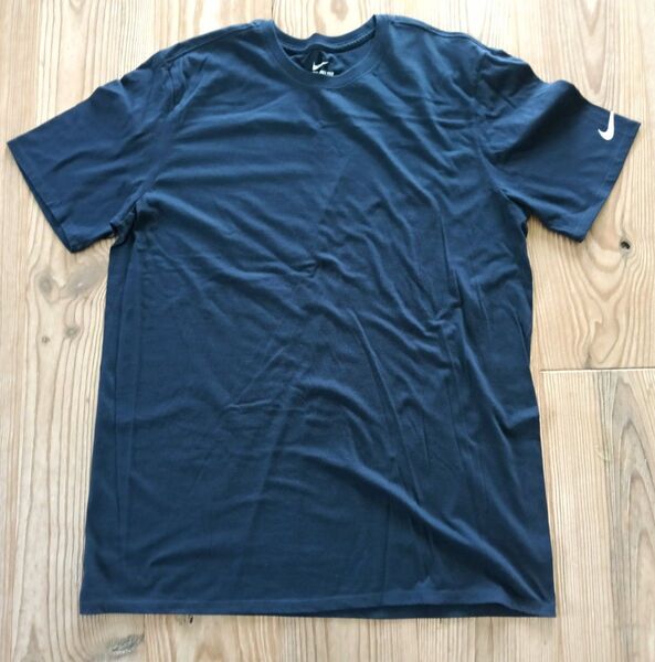 【ナイキ】紺色無地Tシャツ XLサイズ NIKEネイビー ロング丈 半袖