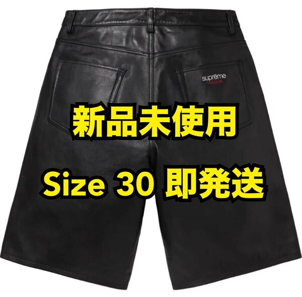 Supreme Baggy Leather Short "Black" (25SS)