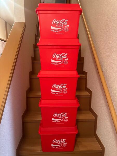 コカコーラ 収納ボックス クラシック ボックス インテリア キャンプ ホワイト レッド 組み合わせ自由 5個セット