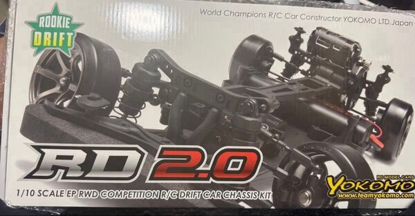 最終値下げです。YOKOMO ドリフトカー シャーシキット RD2.0 1/10 未使用 中古ジャイロ、白ホイール付き