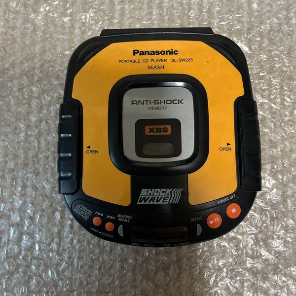 【少し訳あり】 Panasonic パナソニック ポータブルCDプレーヤー MASH SL-SW205 現状品 ショックウェーブ