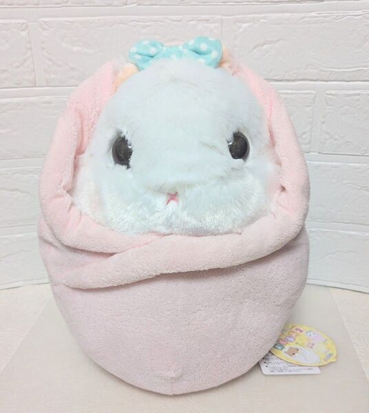 ころはむコロン おくるみ2 ぬいぐるみ ゆきまる 30cm 紙タグ付き