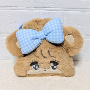 mikko characters もふもふ巾着 ラテ ミッコキャラクターズ フェイス巾着