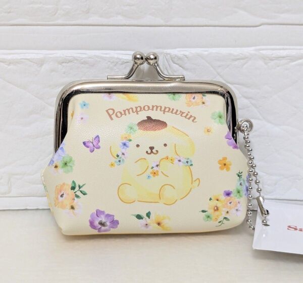 サンリオ ポムポムプリン がま口 財布 8×7cm
