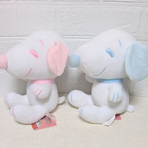 スヌーピー ぬいぐるみ 2種セット 18cm パステルピンク ブルー
