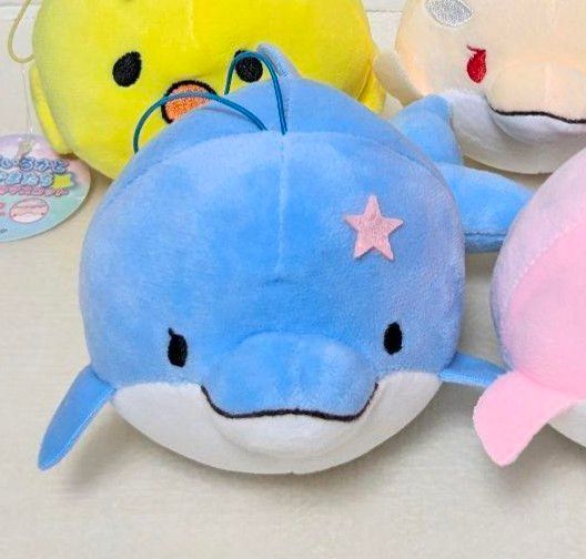 ゆるいるかとなかまたち ぬいぐるみマスコット アオイルカ 紙タグなし
