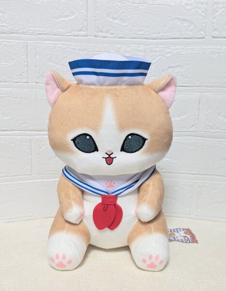 圧縮なし mofusand モフサンド セーラーにゃんBIGぬいぐるみ グレー