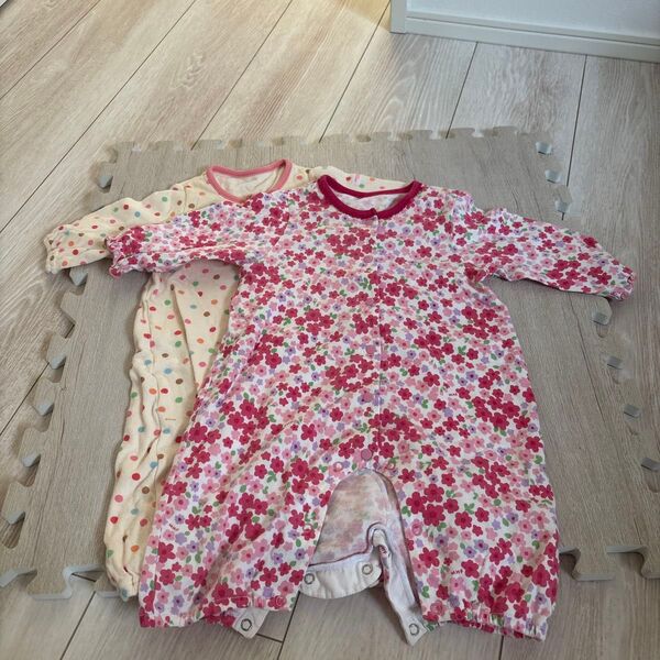 MIKI HOUSE ベビー服 ロンパース 2枚セット