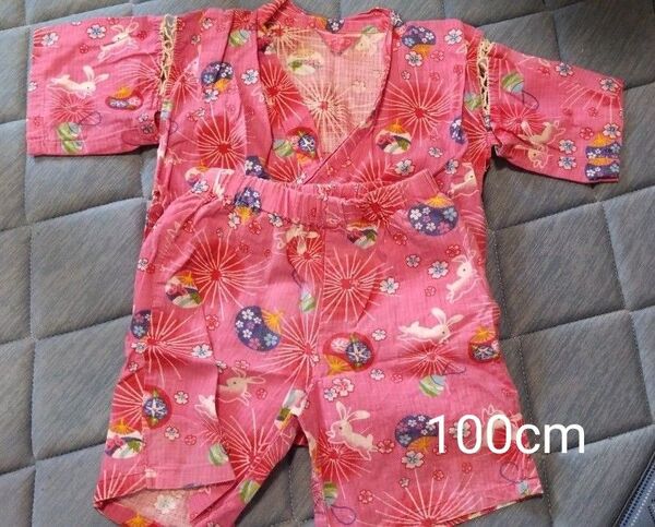 女の子 甚平 100cm 綿100
