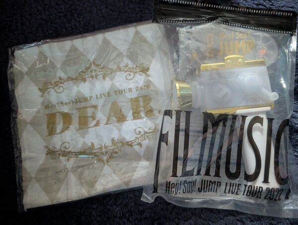 HeySayJUMP FILMUSICペンライト+DEAR.バンダナ(おまけ…FILMUSICステッカー)