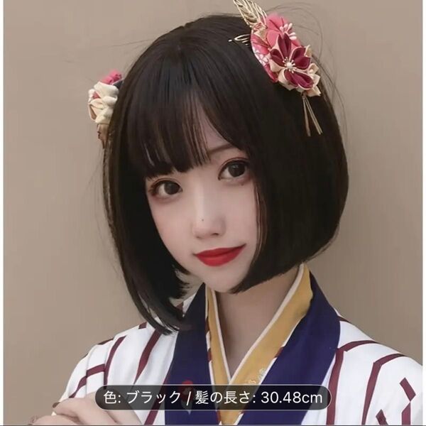 ウィッグ かつら フルウィッグ ミディアム セミロング カール 仮装 宴会芸