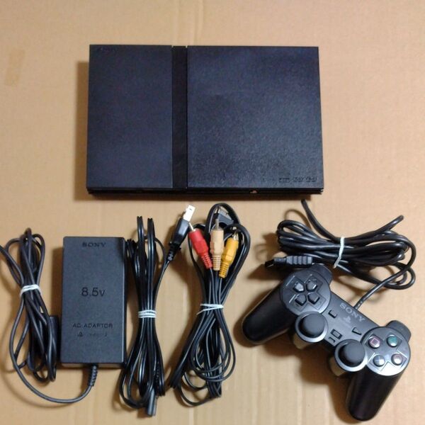 【PS2】 プレイステーション2 本体 SCPH-77000CB (チャコール・ブラック)