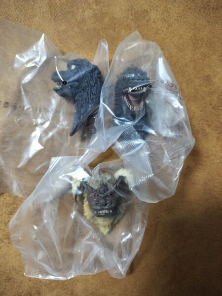 【未開封】一番くじ ゴジラ 大怪獣列伝G G賞モンスターヘッドマグネット 3個セット