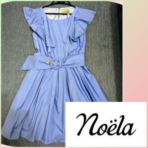 未使用に近い Noela ノエラ ワンピース ベルト付き フレア フレアリーブ