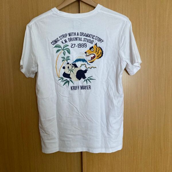 ベトジャン風刺繍Tシャツ(検 東洋 スカジャン アロハ ボウリング)