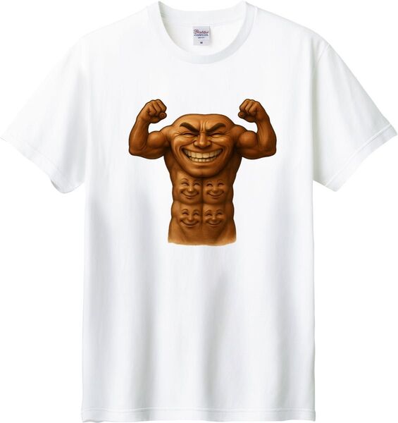 シックスパック Tシャツ ホワイト M-XL 綿100% 5.6オンス パロディ ネタ きもかわ やばめ