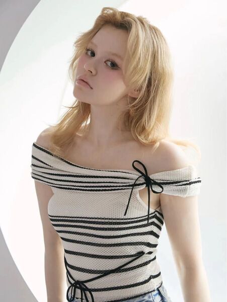 新品 andmary Connie offshoulder tops black アンドマリー