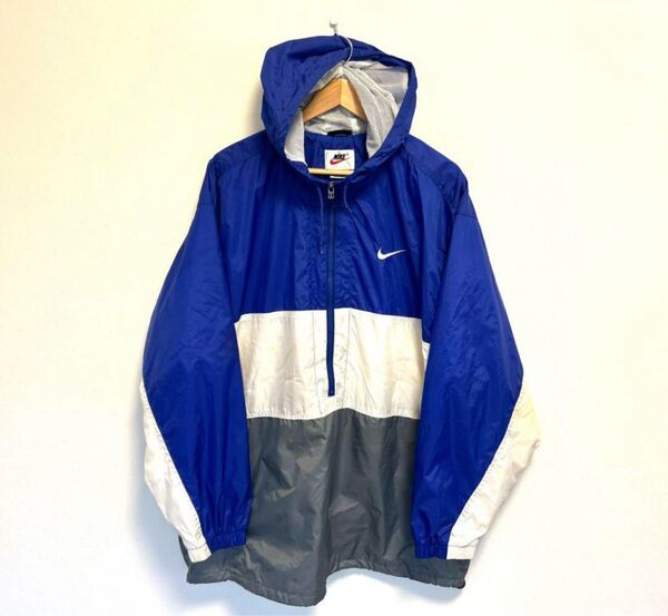 NIKE 90s アノラック ハーフジップ パーカー XL 銀タグ ヴィンテージ
