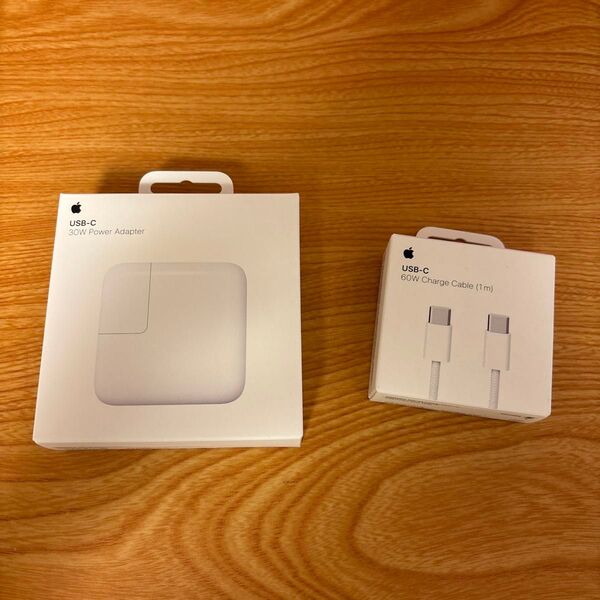 Apple 30W USB-C電源アダプタ & 60W USB-C充電ケーブル 2点セット