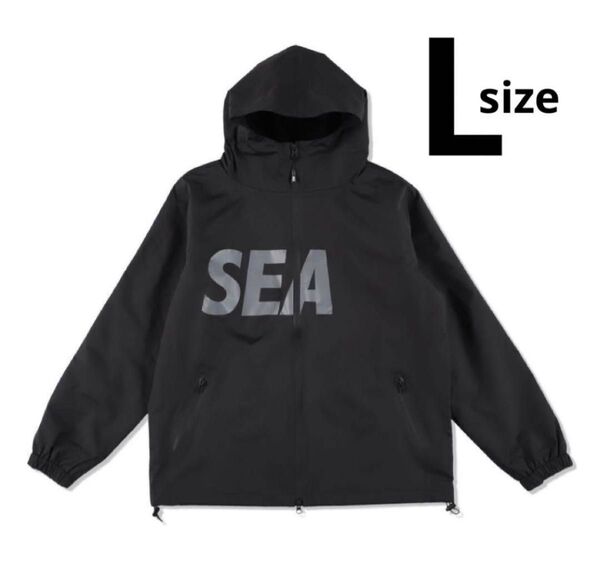 美品 windandsea ブラック ナイロン フード ジャケット L