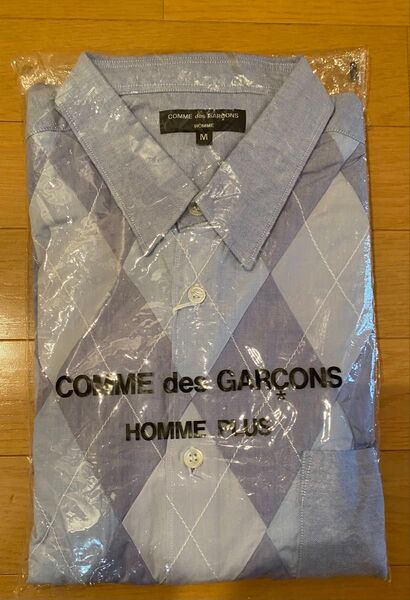 COMME des GARCONS HOMME コムデギャルソンオム 長袖シャツ M アーガイル 切り替え パッチワーク