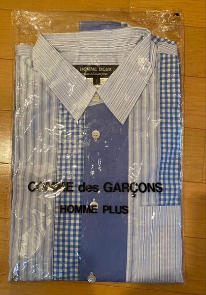 コムデギャルソンオムドゥ COMME des GARONS Homme Deux 長袖シャツ S 切り替え パッチワーク