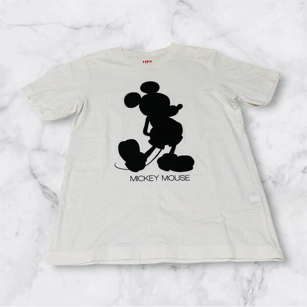 UNIQLO ユニクロ Disney ディズニー ミッキー UT Tシャツ モノクロ 白黒 S