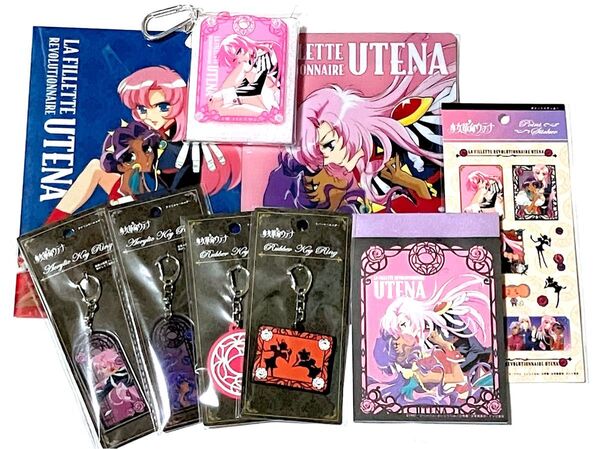 少女革命ウテナ セリア 9点セット キーホルダー クリアケース メモ帳 シール クリアファイル セリア