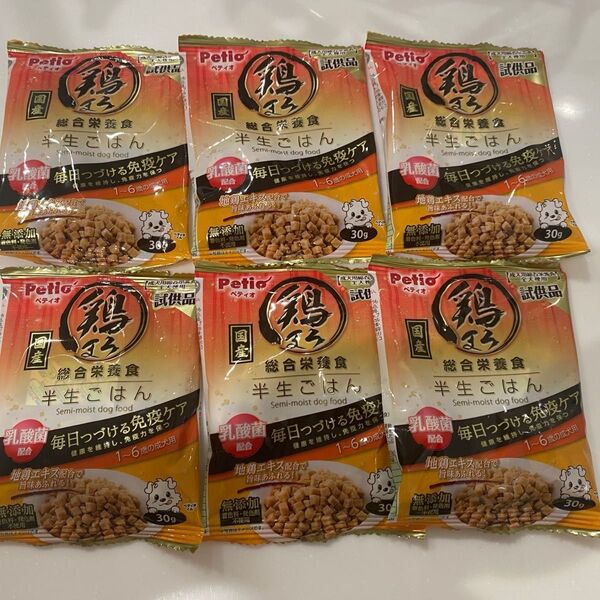 おりがみ と ペティオ 国産 鶏まろ 総合栄養食 半生ごはん 30g 無添加 6袋