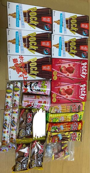 グリコ お菓子 まとめ売り ポッキー 、ヤンヤンつけボー、ロングマシュマロ、ポリッキー、どらチョコ、飴、ぷっちょ