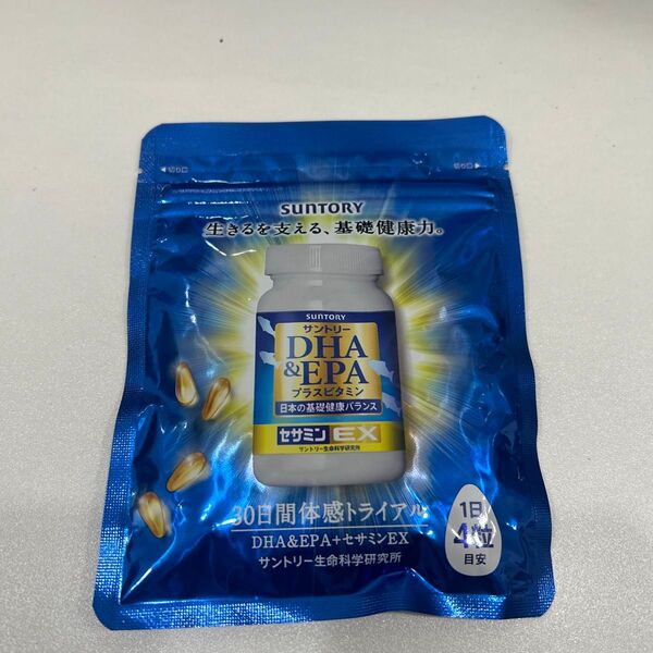 未開封 サントリー DHA&EPA プラスビタミン セサミンEX 120粒 30日分