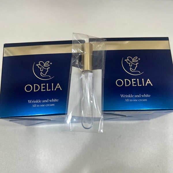 ODELIA オディリア リンクル ホワイト オールインワンクリーム 50g×2個 スパチュラ付き