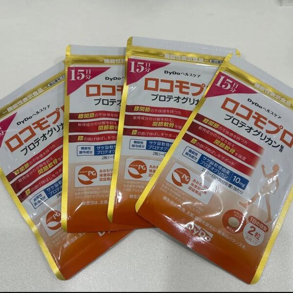 【60日分】DyDo ヘルスケア「ロコモプロ」15日分30粒入り×4袋