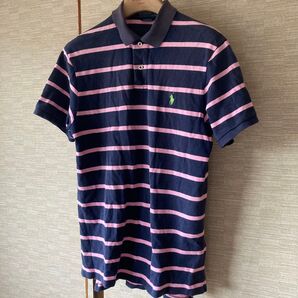 ラルフローレン ボーダー ポロシャツ ピンク ネイビー