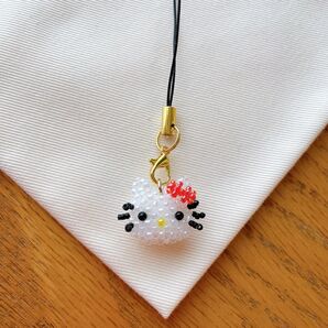 キティ ビーズ ストラップ チャーム キティーちゃん プチギフト キラキラ
