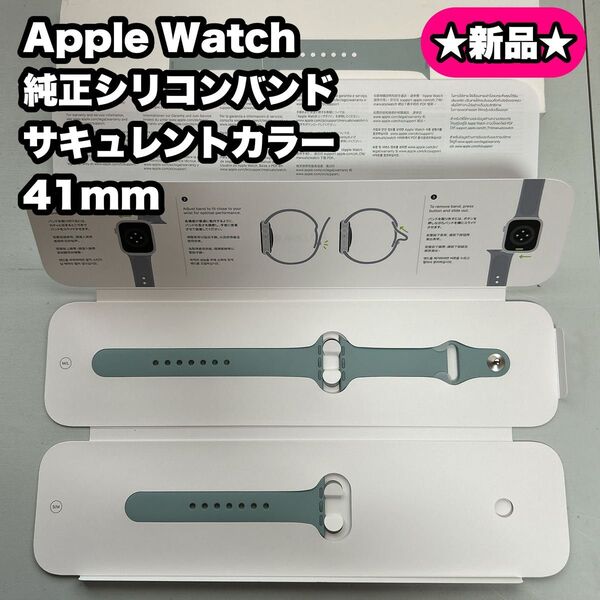 【新品】Apple Watch アップルウォッチ 純正シリコンバンド サキュレントカラー 41mm
