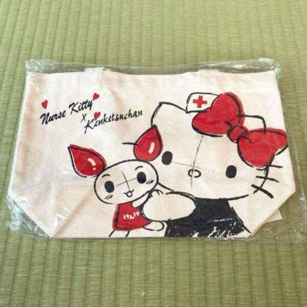 【最終価格】ハローキティ×けんけつちゃん トートバッグ