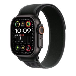 AppleWatch Ultra 2GPS + Cellular、49mmブラックチタニウムケース、ブラックトレイルループM/L