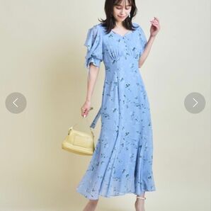 美品 マイストラーダ ベールフラワーワンピース 花柄 ワンピ ロング 美人百花