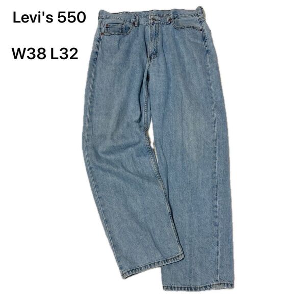 Levi's 550 リーバイス W38 L32 ジーパン デニム ジーンズ ストレート リラックス ブルー 青 XL