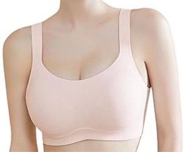 veimia ヴェーミア ノンワイヤーブラ シームレス ブラジャー Lサイズ ライトピンク 昼兼用ナイトブラ