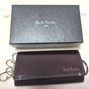 Paul Smith ポールスミス キーケース ワイン/ブルー 未使用保管品