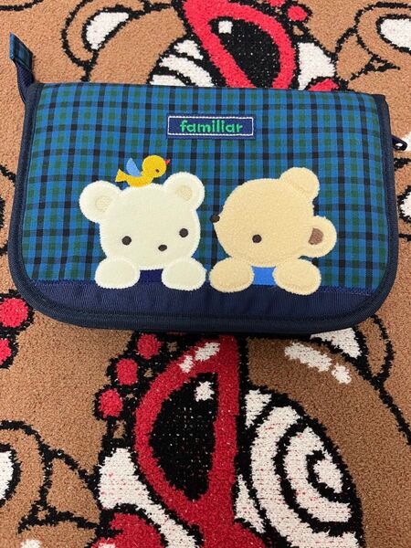 新品★ 001ファミリア 母子手帳ケース 赤チェック ポーチ