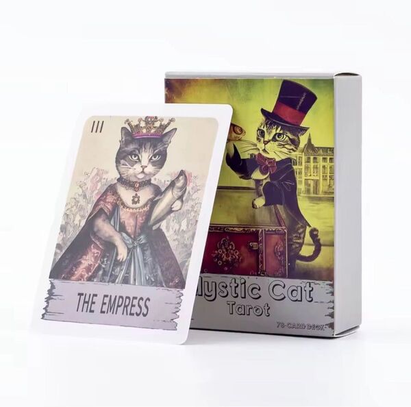タロットカード 猫 Mystic Cat Tarot 78枚 英語版 オラクルカード ルノルマン 占星術