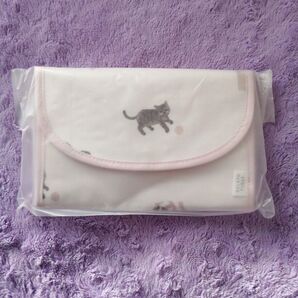 プレイフルキャット柄 母子手帳ケース S ピンク ジェラートピケ gelato pique