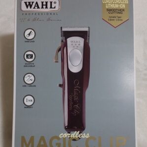 【新品未使用】WAHL マジッククリップ コードレスバリカン 赤 レッド